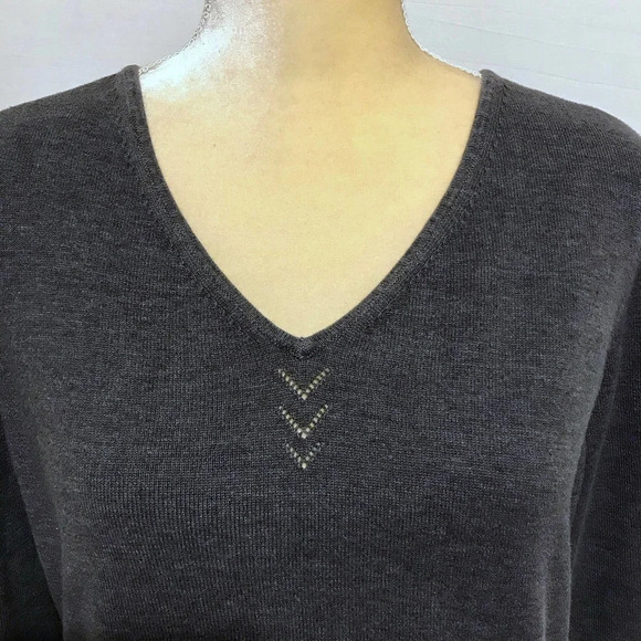 Van Heusen Lightweight V-Neck Sweater Women L - Picture 3 of 11